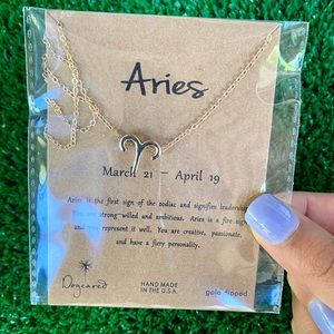 ZODIAC Sign { ARIES } dainty necklace
